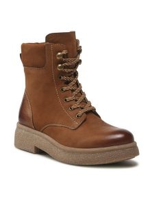 Lasocki Trzewiki WI23-BULGY-03 Brązowy. Brązowe botki Lasocki, bez wzorów, ze skóry, bez obcasa, na płaskiej podeszwie, bez zapięcia. Za 279,99 zł.