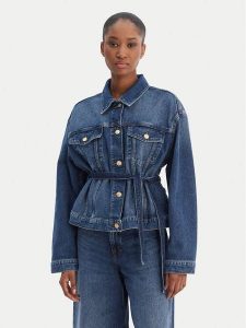 HUGO Kurtka jeansowa Gizzie 50553184 Niebieski Regular Fit. Niebieskie kurtki Hugo, m, bez wzorów, z bawełny, bez kaptura. Za 590,99 zł.