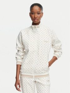 Guess Bluza V5YQ03 KB212 Kremowy Regular Fit. Białe bluzy Guess, xxs, z aplikacjami, z syntetyku, bez kaptura. Za 390,99 zł.