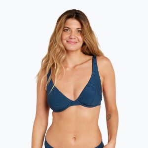 Góra od stroju kąpielowego Rip Curl Modern Rib B/C Cup. Niebieskie bikini RIPCURL, bez wzorów. Za 129,99 zł.
