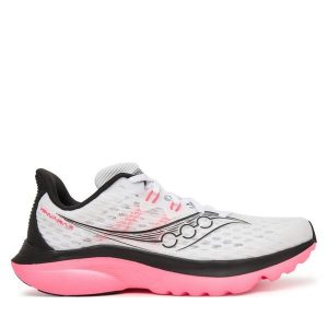 Buty do biegania Saucony. Białe buty sportowe Saucony, bez wzorów, bez zapięcia, do biegania. Za 499,99 zł.