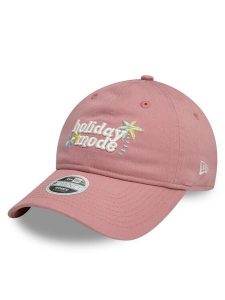 New Era Czapka z daszkiem Phrase 9Twenty 60595357 Różowy. Czerwone czapki New Era, bez wzorów, z bawełny. Za 89,99 zł.