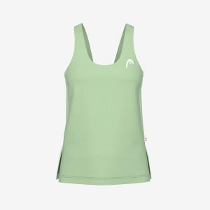 SPIRIT Tank Top Girls. Zielone topy Head, bez wzorów, sportowe, bez kołnierzyka, bez ramiączek. W wyprzedaży za 153,00 zł.
