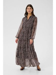 Cream Sukienka w kolorze brązowo-beżowym rozmiar: 38. Brązowe sukienki Cream, na co dzień, bez wzorów, z tkaniny, bez kołnierzyka, bez ramiączek, maxi, proste. Za 208,99 zł.