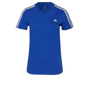 Koszulka adidas Loungewear Ess W H07815. Białe bluzki ADIDAS, xs, bez wzorów, sportowe, bez kołnierzyka, bez ramiączek. Za 69,00 zł.