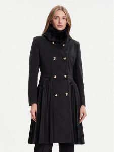 Rinascimento Płaszcz przejściowy CFC0125794003 Czarny Regular Fit. Czarne płaszcze Rinascimento, xl, bez wzorów, z syntetyku, bez kaptura. Za 829,99 zł.