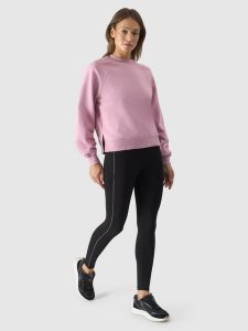 4F Legginsy dzianinowe damskie - czarne M. Czarne legginsy 4f, bez wzorów, z dzianiny, z podwyższonym stanem. W wyprzedaży za 79,99 zł.