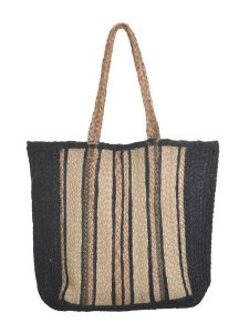 BLE Shopper bag w kolorze beżowo-czarnym - 44 x 35 x 10 cm rozmiar: onesize. Brązowe shopper bag BLE, bez wzorów, z materiału, na ramię, bez dodatków. Za 102,89 zł.