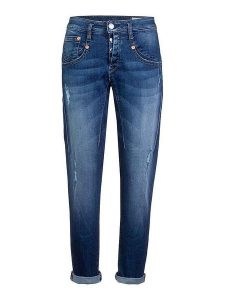 Herrlicher Dżinsy - Tapered fit - w kolorze granatowym rozmiar: W27. Niebieskie jeansy Herrlicher, bez wzorów. Za 219,60 zł.