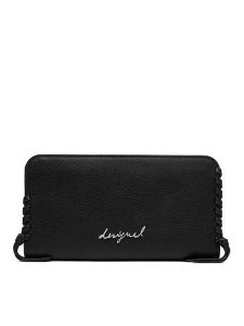 Desigual Portfel Torio 26SAYP15 Czarny. Czarne portfele Desigual, bez wzorów, ze skóry. Za 269,99 zł.