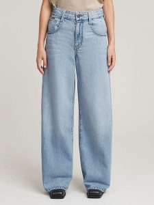 G-Star Dżinsy - Comfort fit - w kolorze błękitnym rozmiar: W31/L30. Niebieskie jeansy G-Star, z aplikacjami, ze skóry, z podwyższonym stanem. Za 213,69 zł.