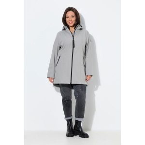 Damskie Kurtka softshell HYPRAR wodoodporna podszewka z polaru. Szare kurtki Ulla Popken, plus size, bez wzorów, z elastanu, bez kaptura. Za 479,99 zł.