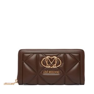 Portfel LOVE MOSCHINO. Brązowe portfele LOVE MOSCHINO, bez wzorów. Za 499,99 zł.