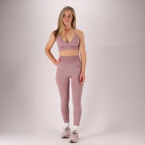 Damski zestaw sportowy - Legginsy/stanik - Różowy. Czerwone legginsy XTREME, bez wzorów, z dresówki. Za 207,04 zł.