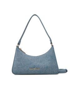 Valentino Torebka Kelly VBS90513DEN Niebieski. Niebieskie torebki klasyczne Valentino, bez wzorów, ze skóry, bez dodatków. Za 359,99 zł.