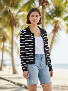 ASSUILI Kardigan w kolorze czarnym rozmiar: 42. Czarne kardigany Assuili. Za 121,99 zł.