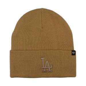 Czapka unisex Los Angeles Dodgers B-HYMKR12ACE-KHA. Brązowe czapki 47 Brand, bez wzorów. Za 96,99 zł.