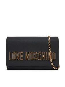 LOVE MOSCHINO Torebka JC4103PP1NKD0000 Czarny. Czarne torebki wieczorowe LOVE MOSCHINO, bez wzorów, ze skóry, bez dodatków. Za 449,99 zł.