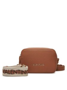 Valentino Torebka Zero VBS7B306 Brązowy. Brązowe listonoszki Valentino, bez wzorów, ze skóry, bez dodatków. Za 279,99 zł.