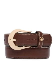 Beverly Hills Polo Club Pasek CEO-BHPC-W2-001-SS26 Brązowy. Brązowe paski Beverly Hills Polo Club, bez wzorów, z materiału. Za 59,99 zł.