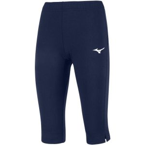 Legginsy damskie Mizuno High-Kyu Capri. Niebieskie legginsy Mizuno, bez wzorów. W wyprzedaży za 119,00 zł.