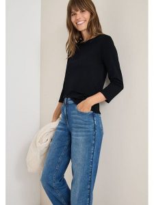 Cecil Koszulka w kolorze czarnym rozmiar: M. Czarne bluzki Cecil, m, bez wzorów, z bawełny, bez kołnierzyka, bez ramiączek. Za 78,84 zł.