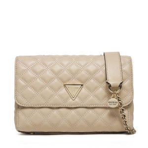 Torebka Guess. Brązowe listonoszki Guess, z aplikacjami, bez dodatków. Za 309,99 zł.