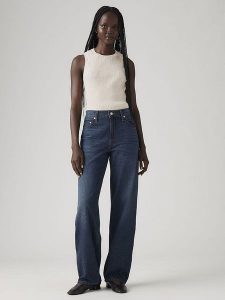 Levi's Dżinsy - Baggy fit - w kolorze granatowym rozmiar: W28/L34. Niebieskie jeansy Levi's®, z aplikacjami, z podwyższonym stanem. Za 228,95 zł.