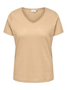 ONLY Koszulka w kolorze pomarańczowym rozmiar: XL-54. Pomarańczowe bluzki ONLY, xl, bez wzorów, bez kołnierzyka, bez ramiączek. Za 65,85 zł.