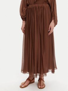 ViCOLO Spódnica midi TD0022 Brązowy Regular Fit. Brązowe spódnice ViCOLO, xs, bez wzorów, z jedwabiu, midi. Za 269,99 zł.