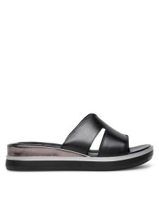 Lasocki Klapki WI23-MINT-02 Czarny. Czarne klapki Lasocki, bez wzorów, ze skóry, bez obcasa. Za 159,99 zł.