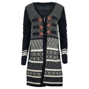 Desigual Sweter Damski Laura Xs Czarny. Kardigany marki Desigual. W wyprzedaży za 503,00 zł.