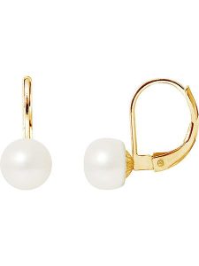 Pearline Złote kolczyki z perłami rozmiar: onesize. Białe kolczyki Pearline, z perłą, złote. Za 399,71 zł.
