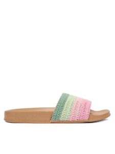 Roxy Klapki ARJL101232-OBQ Różowy. Czerwone klapki Roxy, bez wzorów, z materiału, bez obcasa. Za 159,99 zł.