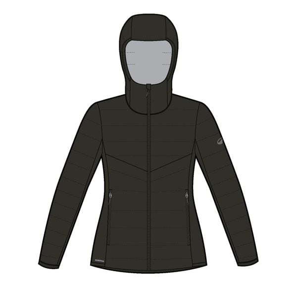 Kurtka turystyczna damska zimowa Quechua MH500. Czarne kurtki QUECHUA, na zimę, l, bez wzorów, z materiału, bez kaptura. Za 199,99 zł.