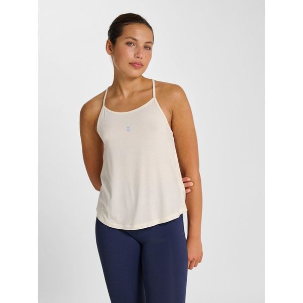 Damski tank top Hummel Yoga Soft. Białe topy Hummel, bez wzorów, sportowe, bez kołnierzyka, bez ramiączek. Za 153,50 zł.