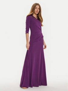 Rinascimento Sukienka koktajlowa CFC0121168003 Fioletowy Slim Fit. Fioletowe kombinezony Rinascimento, m, bez wzorów, z syntetyku, wizytowe, bez kołnierzyka, bez ramiączek. Za 619,99 zł.
