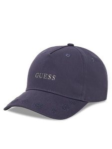 Guess Czapka z daszkiem V5YZ01 WFKN0 Granatowy. Niebieskie czapki Guess, z aplikacjami, z bawełny. Za 119,99 zł.