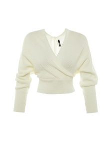 Trendyol Sweter w kolorze białym rozmiar: S. Białe swetry oversize Trendyol, s, bez wzorów, bez ramiączek. Za 72,45 zł.