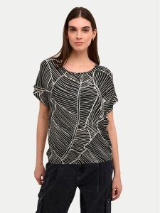 Kaffe T-Shirt Amber 10508257 Czarny Relaxed Fit. Czarne t-shirty Kaffe, bez wzorów, z wiskozy, bez kołnierzyka, bez ramiączek. Za 99,99 zł.