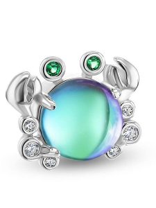 CHARM'S Srebrny charms z cyrkoniami rozmiar: onesize. Szare zawieszki CHARM'S, z cyrkonią, srebrne. Za 96,60 zł.