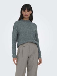 ONLY Sweter w kolorze szarym rozmiar: S. Szare swetry oversize ONLY, s, bez wzorów, ze splotem, bez ramiączek. Za 88,23 zł.