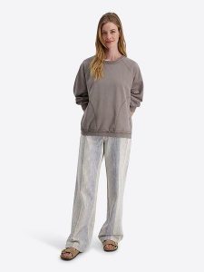 Timezone Bluza w kolorze szarobrązowym rozmiar: XXL. Brązowe bluzy Timezone, xxl, bez wzorów, z bawełny, bez kaptura. Za 144,92 zł.