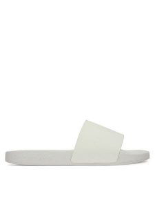 Calvin Klein Jeans Klapki Slide Monogram Tpu YW0YW01715 Biały. Białe klapki Calvin Klein Jeans, bez wzorów, z jeansu, bez obcasa. Za 199,99 zł.