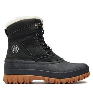 Śniegowce Lee Cooper. Czarne buty zimowe Lee Cooper, bez obcasa, bez zapięcia. Za 199,99 zł.