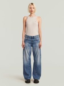 G-Star Top w kolorze beżowym rozmiar: L. Brązowe topy G-Star, l, bez wzorów, retro, bez kołnierzyka, bez ramiączek. Za 88,64 zł.