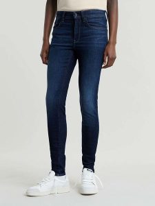 G-Star Dżinsy - Skinny fit - w kolorze granatowym rozmiar: W26/L32. Niebieskie jeansy G-Star, z aplikacjami, z bawełny. Za 350,95 zł.