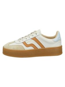GANT Footwear Skórzane sneakersy "Cuzmani" w kolorze kremowo-jasnobrązowo-błękitnym rozmiar: 40. Brązowe trampki GANT Footwear, bez wzorów, bez zapięcia. Za 403,47 zł.