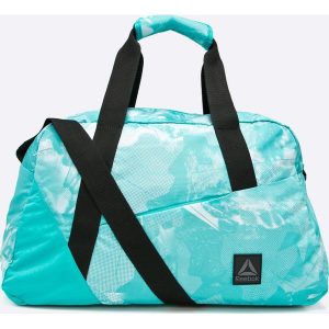 Reebok - Torba. Szare torby podróżne i sportowe marki Reebok, w paski, z materiału. W wyprzedaży za 99,90 zł.