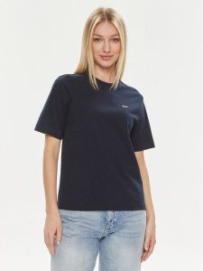 Lacoste T-Shirt TF7215 Granatowy Loose Fit. Niebieskie t-shirty Lacoste, bez wzorów, z bawełny, bez kołnierzyka, bez ramiączek. Za 159,99 zł.